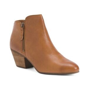 Frye Judith Double Zip Bootie Cognac